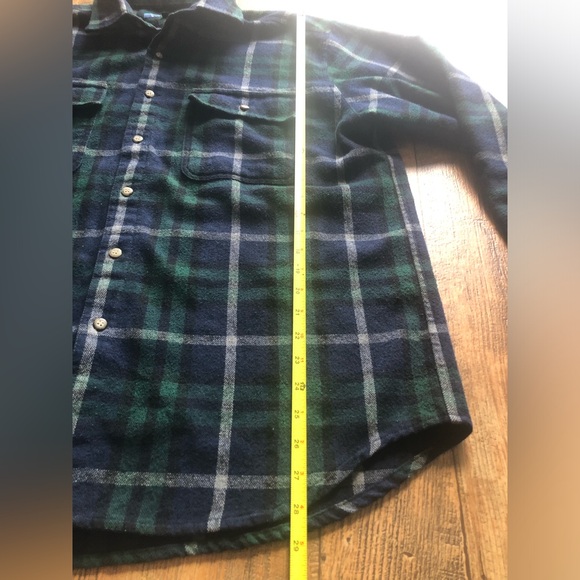 Claybrooke Outdoors Mens Xl Flannel Button Up Green Wool Polyester Acrylic - Picture 4 of 6